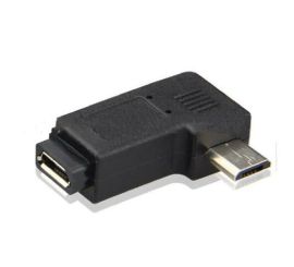 Micro-USB-Buchse-auf-Stecker-Adapter, 90°-Linkswinkel
